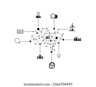 Imagen creada con un icono relacionado con el concepto de inteligencia artificial