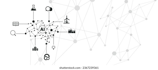 Image created with icon related to the concept of artificial intelligence
