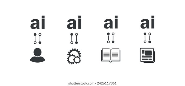 Image created with icon related to the concept of artificial intelligence