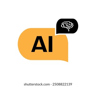 Image created with icon related to the concept of artificial intelligence