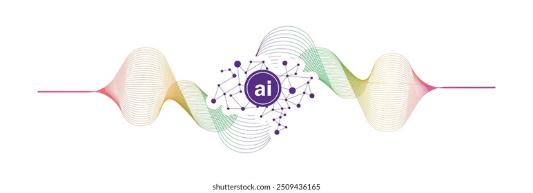 Image created with icon related to the concept of artificial intelligence