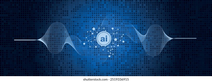 Image created with icon related to the concept of artificial intelligence
