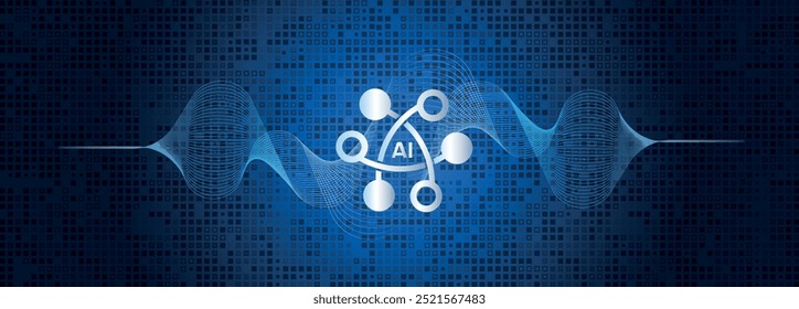 Image created with icon related to the concept of artificial intelligence