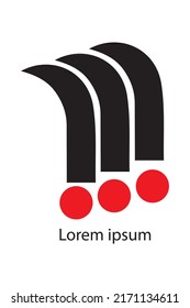 IMAGE OF CREATIVE LOGO NUMBER 1. BLACK RED BACKGROUND. VECTOR TEMPLATES