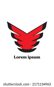 IMAGE OF CREATIVE LOGO NUMBER 4. BLACK RED BACKGROUND. VECTOR TEMPLATES