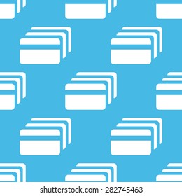 Image of credit card, repeated on blue background