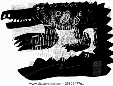 Image of a crocodile hiding in the mud