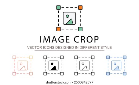 Image Crop icon design with white background stock illustration