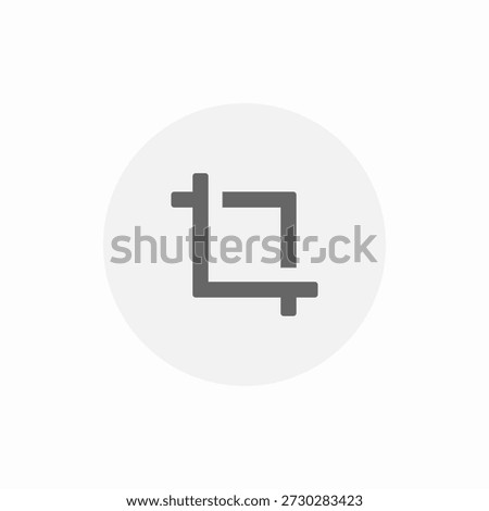image crop icon sign vector