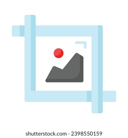 Image crop tool vector, editing tool, Perfect for web and app interfaces, presentations, infographics