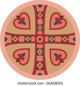 image of a cross inscribed in a circle
