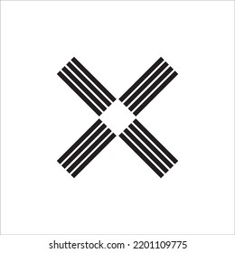 image of a cross sign icon logo vector design