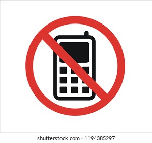 Image of the crossed-out phone icon, no calls allowed