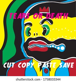 Image crying on abstract background