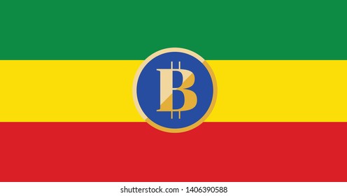 Image of cryptocurrency Ethiopia clip art.
