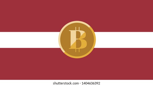 Image of cryptocurrency Latvia clip art.