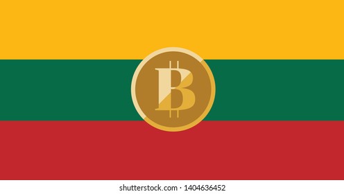 Image of cryptocurrency Lithuania clip art.
