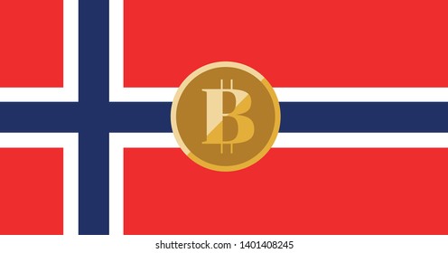 Image of cryptocurrency Norway clip art.