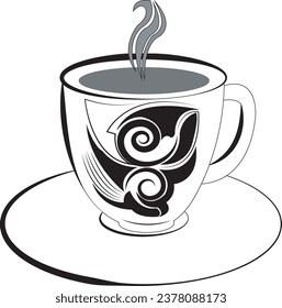 imagen del logo de una taza de café ilustración para restaurante y café vectorial imagen de una taza de café