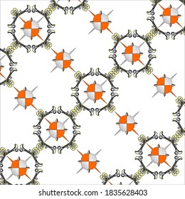 image of curl circle tribe with abstract pattern
