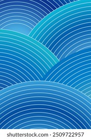 Image of curvaceous blue waves