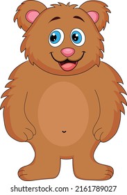 La imagen de un oso marrón lindo se puede usar como elemento de juego o como ilustración para niños.