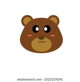 image of a cute brown bear's head