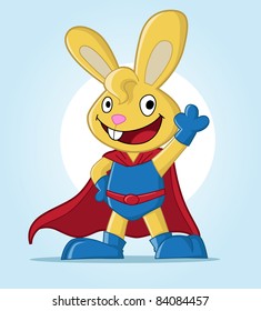 Image of a cute bunny. Suitable for product mascot or just web usage. See my portfolio for other animal super hero