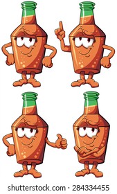 The image of cute cartoon bottle. Illustration with simple gradients.
