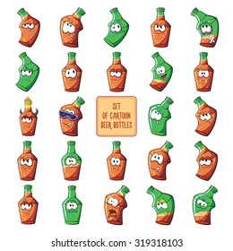 The image of cute cartoon bottle. Illustration with simple gradients.