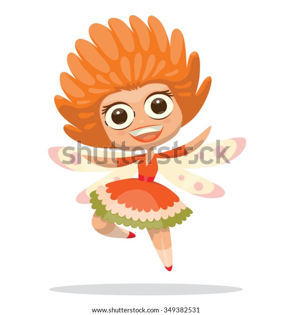 Image Cute Cartoon Female Fairy Big Stock Vector Royalty Free