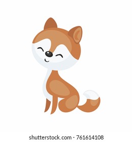 The image of a cute cartoon husky dog. Vector illustration.