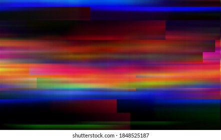 Image of a damaged video signal of a broken VHS player. Abstract background pixel glitch texture. Digital distortion noise. Vector illustration.
