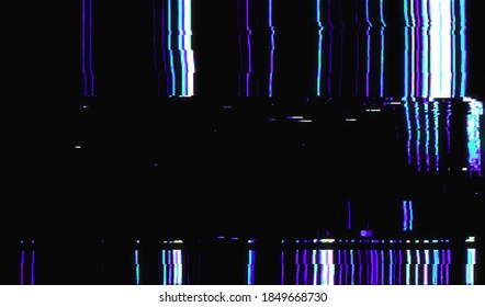 Image of a damaged video signal of a broken VHS player. Abstract background pixel glitch texture. Digital distortion noise. Vector illustration.
