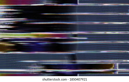 Imagen de una señal de video dañada de un reproductor de VHS roto. Resumen de la textura del brillo del píxel de fondo. Ruido de distorsión digital. Ilustración vectorial.
