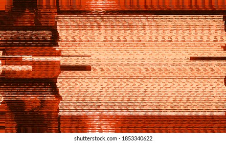 Bild eines beschädigten Videosignals eines kaputten VHS-Spielers. Abstrakter Hintergrund Pixel Glitch Textur. Vektorgrafik.

