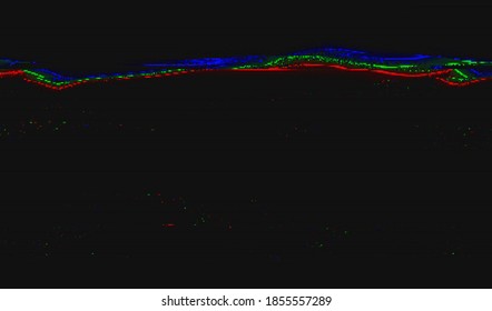 Image of a damaged video signal of a broken VHS player. Abstract background pixel glitch texture. Digital distortion noise. Vector illustration.
