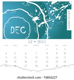 Imagen de un calendario de parras de grano de diciembre de 2012.