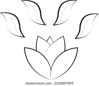 mit Blumenblättern verziertes Bild