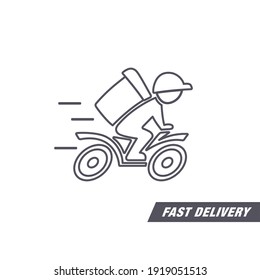 An image of a delivery man, vector illustration