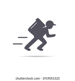 Imagen de un repartidor, ilustración vectorial