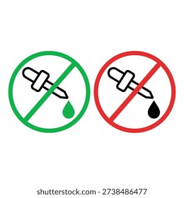 Image depicting the difference between acceptable and unacceptable liquid dispensing