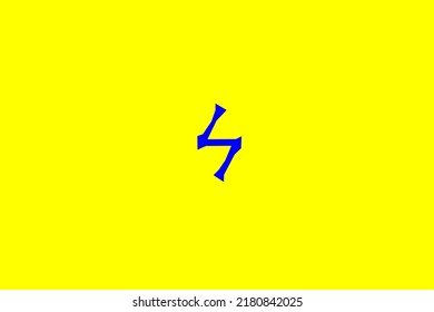 image depicting a rune in the center on a yellow background and a blue subject, in this case the rune is Sowulo