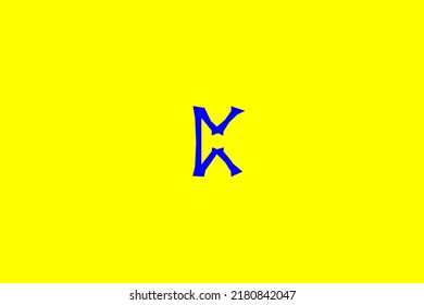 image depicting a rune in the center on a yellow background and a blue subject, in this case the rune is Perthro