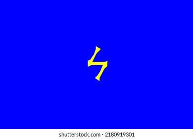 image depicting a rune in the center on a blue background and a yellow subject, in this case the rune is Sowulo