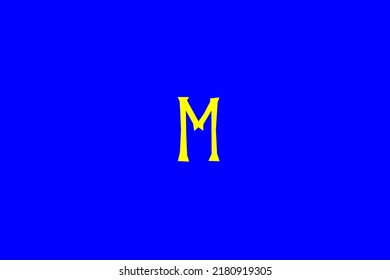 image depicting a rune in the center on a blue background and a yellow subject, in this case the rune is Ehwaz