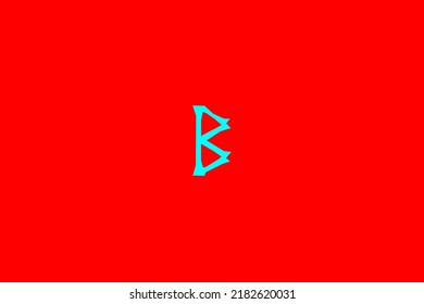 image depicting a rune in the center on a red background and a light celestial subject, in this case the rune is Berkana
