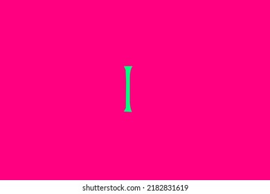 image depicting a rune in the center on a pink background and sea water subject, in this case the rune is Isa