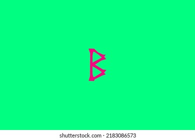 image depicting a rune in the center on a sea water background and sea pink subject, in this case the rune is Berkana