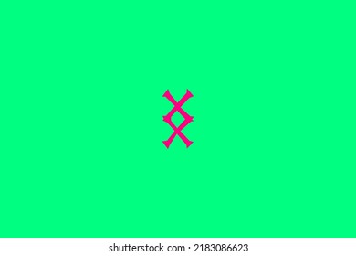 image depicting a rune in the center on a sea water background and sea pink subject, in this case the rune is Inguz